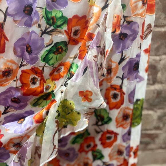 Alice + Olivia Evelia Asymmetric Floral Maxi Dress Size 0 - Picture 8 of 11